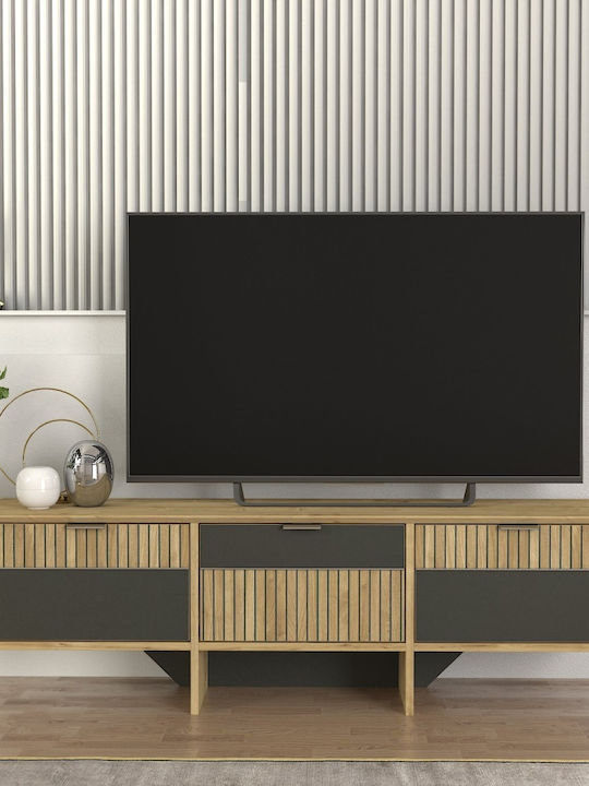 Stand TV Venita Sapphire Stejar Antracit L150xA35xÎ45.3cm