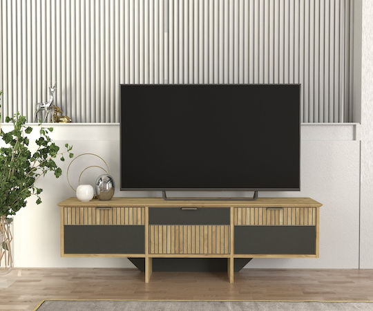 Stand TV Venita Sapphire Stejar Antracit L150xA35xÎ45.3cm