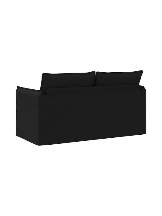 Two-Seater Couch Black 195x82x85 cm