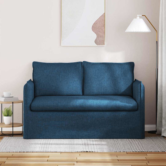 Двуместен Диван Текстил Синьо 195x82x85см.