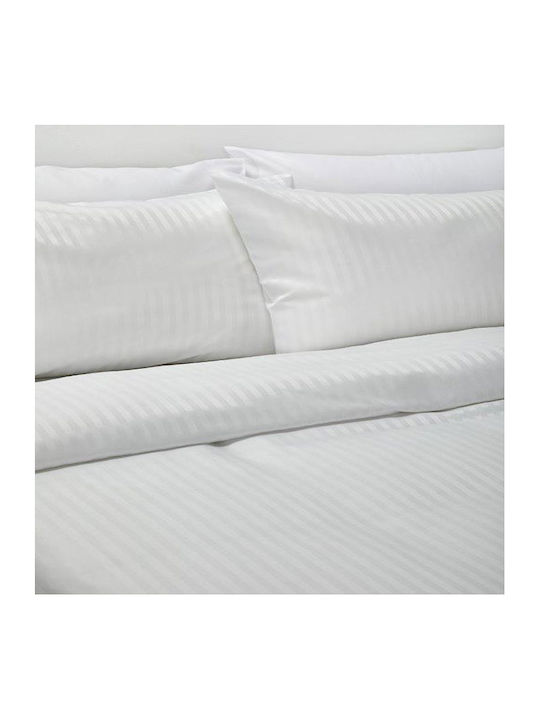 Whitegg Ba155 Σετ Σεντόνι με 2 Μαξιλαροθήκες Υπέρδιπλο 240x270εκ. Λευκό (3τμχ)