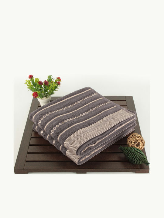 Mijolnir Кърпа за лице Bombeli 50x90см. Black / Cream Тегло 510гр/кв.м