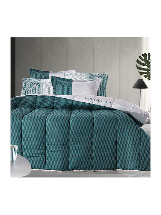 Guy Laroche Duvet Cover Cotton Queen 225x245 Turquoise