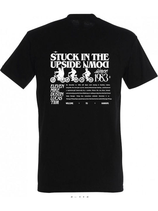 kirikoko Stranger Things Stuck In The Upside Down T-shirt Stranger Things Βαμβακερό kirikoko Stranger Things Stuck In The Upside Down T-shirt Stranger Things Βαμβακερό