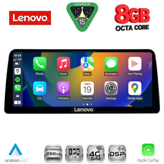Lenovo Sistem Audio Auto pentru BMW Magazin online 2018-2023 (Bluetooth/USB/WiFi/GPS/Apple-Carplay/Android-Auto) cu Ecran Tactil 12.3"