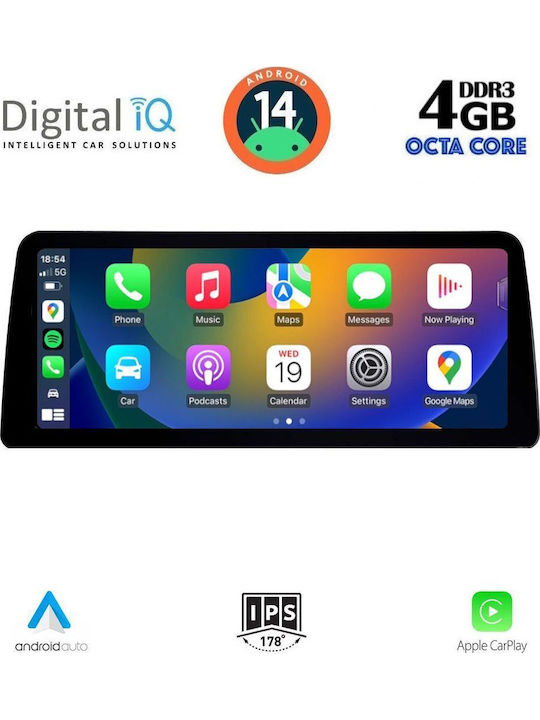 Digital IQ Car Audio System for BMW Series 3 2018-2023 (Bluetooth/USB/WiFi/GPS/Apple-Carplay/Android-Auto) with Touch Screen 10.25"