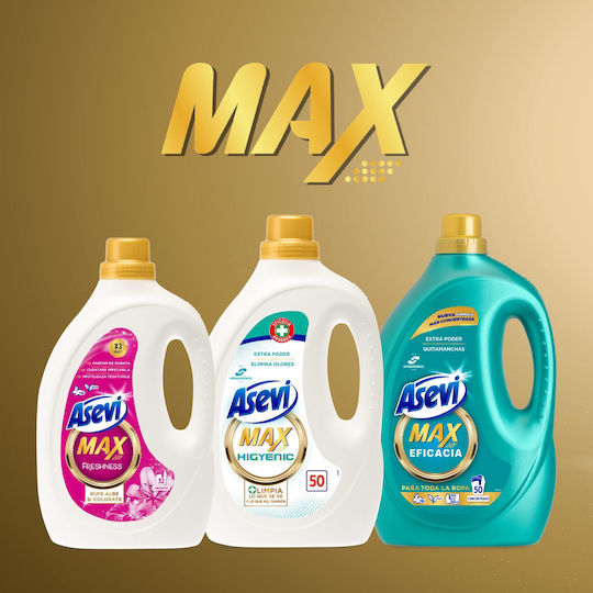 Asevi Lichid Detergent pentru Sensibil Haine 2.5lt (50 Cupe de măsurare)