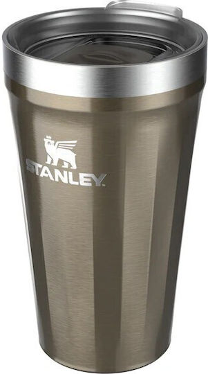 Stanley The Textured Glass Thermos Stainless Steel BPA Free 470ml Gun Metal Shine