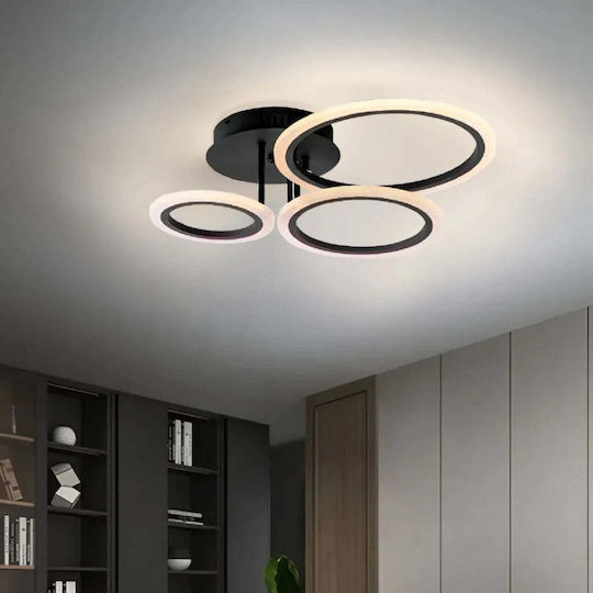 Alista Home Plafonieră de Tavan Neagră cu LED Integrat și Telecomandă
