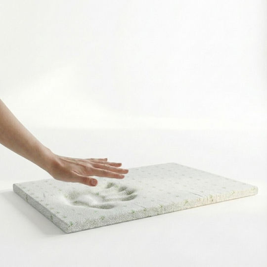 Pucioasa Topper Single Spumă de memorie Impregnat cu Aloe Vera & Husă Detașabilă 90x190x5buc