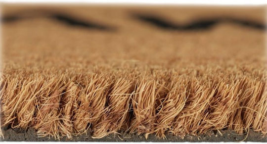 Relaxdays Covor de Intrare din Cocos cu Suport Antiderapant Maro 60x40buc Grosime 15mm