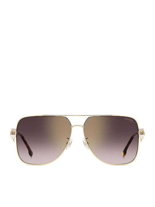 Carrera Women's Sunglasses with Beige Metallic Frame and Grey Gradient Lenses 3100/S 24W/YK