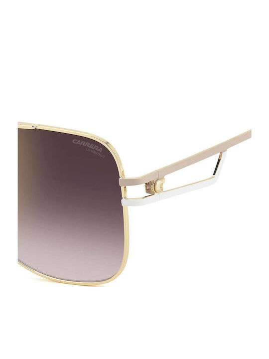 Carrera Women's Sunglasses with Beige Metallic Frame and Grey Gradient Lenses 3100/S 24W/YK