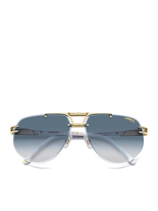 Carrera Men's Sunglasses with Gold Metallic Frame and Grey Gradient Lens 1087/S 80S/08