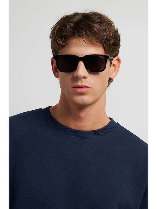 Carrera Men's Sunglasses With Black Horn-Rimmed Frame And Grey Lens 13/S D51/Z0