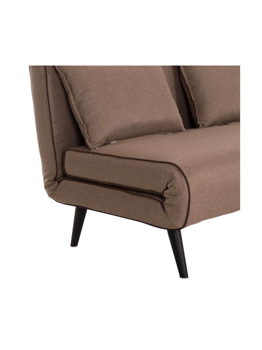 Asma Двуместен Диван Спалня Текстил Dark Beige 143x78x84см.