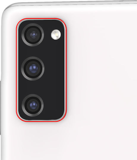 Clappio Ersatz Rückkamera Objektiv Galaxy S20 FE Rahmen Schwarz Weiß