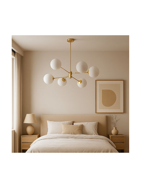 Alista Home Lustră Auriu pentru 6 Becuri E27