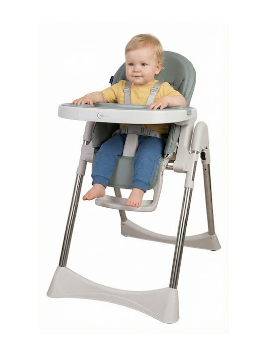 Milluna Andromeda Foldable Baby Highchair with Adjustable Height Gray