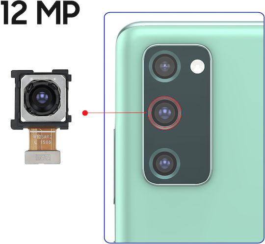 Clappio Cameră De Înlocuire Din Spate Galaxy S20 FE 5G 12MP Lentilă Principală Gri