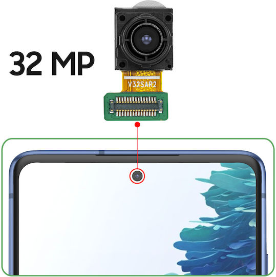 Clappio Предна Селфи Камера 32MP Samsung Galaxy S20 FE 4G Резервна Част Черна