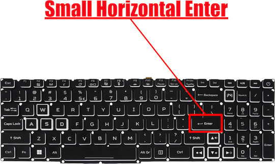 Laptop Keyboard Acer Nitro An515-46 An515-58 An517-42 An517-55 An515-58-77yc N22c1 N20c1 Nk151310b 6b.qfmn2.001 Lg5p-a52bwl Lg05p-n12b3 US No Frame Backlit Black Code 40968usbl