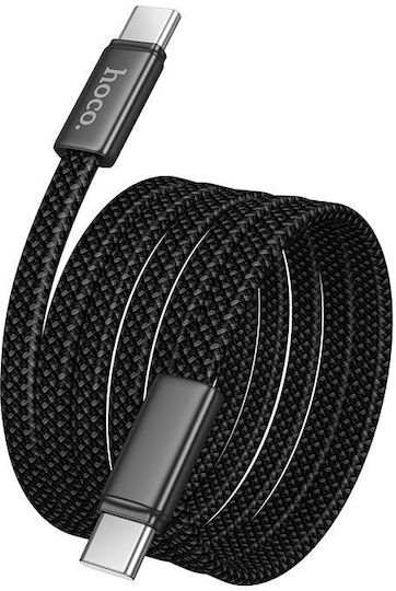 Hoco Равен USB 2.0 Кабел USB-C мъжки - USB-C мъжки 60W Черен 1м (311832)