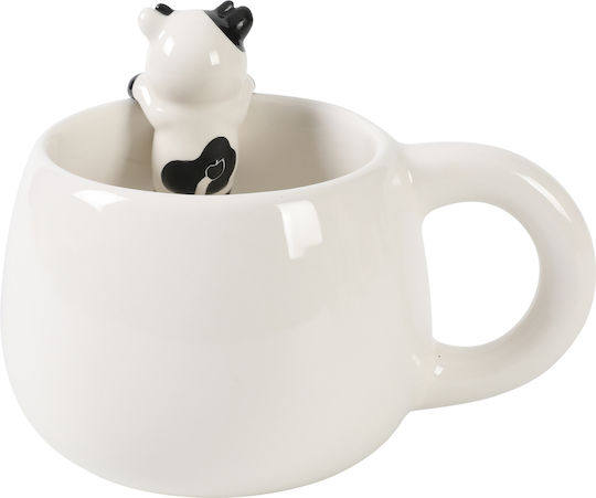 Total Gift Becher Keramik Weiß 450ml