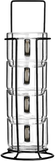 Estia Cană Sticlă Transparentă 210ml 4buc