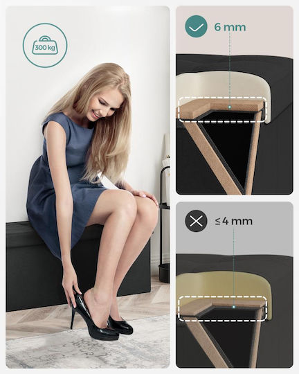 Bănci pentru Masă Negru 1buc 110x38x38buc