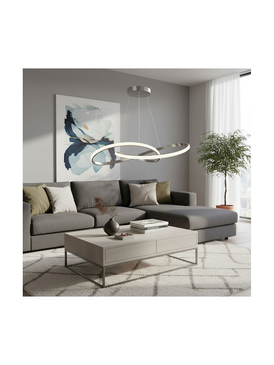 GloboStar Dexter Pendant Light Silver 73x73x16cm