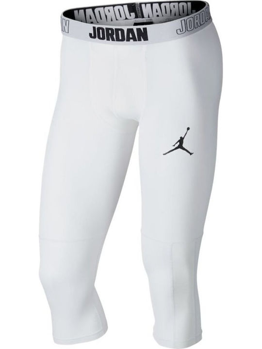 Jordan Ανδρικό Αθλητικό Κολάν Compression Capri Λευκό