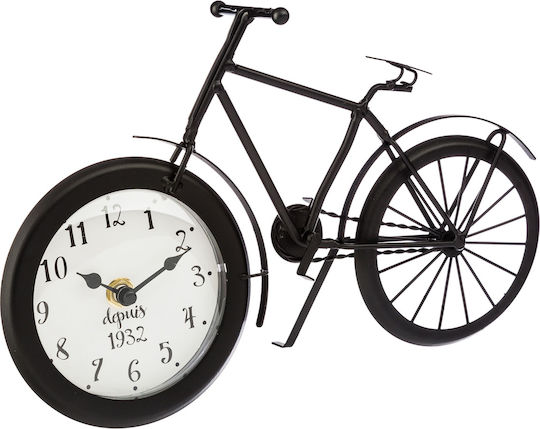 Wall Clock Metallic Black 28.5x18cm