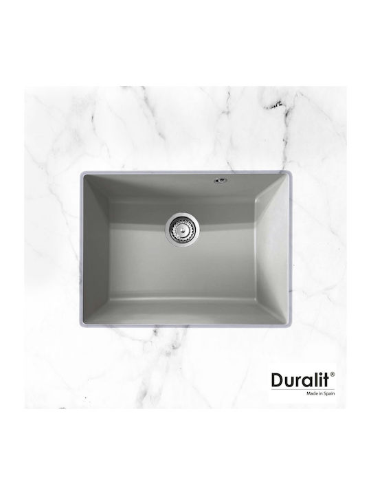 Duralit Unterbau Spüle aus Verbundgranulat B60xT50cm Gray
