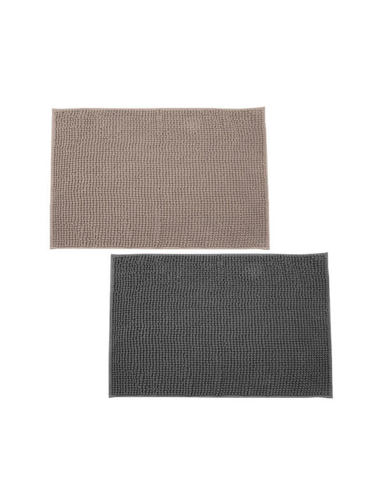 Estia Πατάκι Μπάνιου Beads 02-20729 Καφέ 80x50εκ.