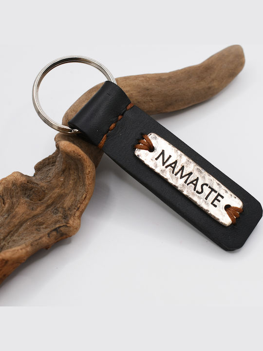 Namaste Handmade Кожен Черен Ключодържател