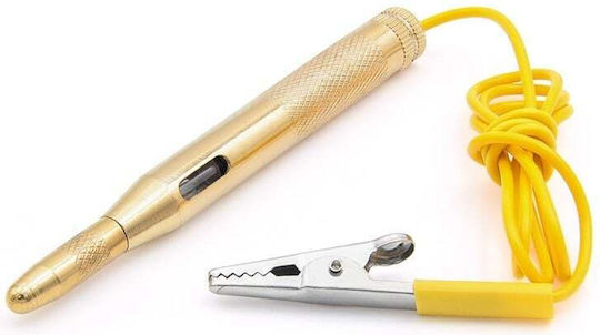 Auto Voltage Test Pen D0086-y Dc 6v 12v 24v 115x10 Mm Compatible Cars Boats Motorcycles Small Engines Gold
