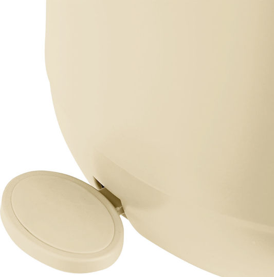 Estia Fjord Plastic Bathroom Basket Soft Close 5lt Beige
