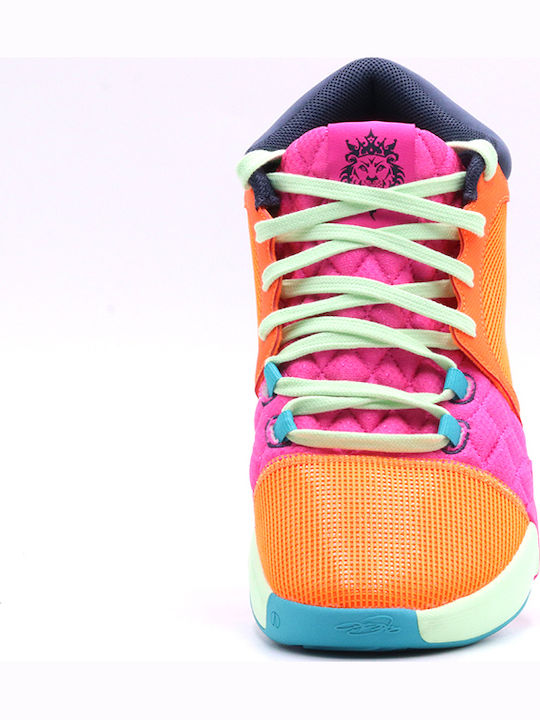 LeBron Witness VIII High Basketball Shoes Total Orange / Laser Fuchsia / Vapor Green / Thunder Blue