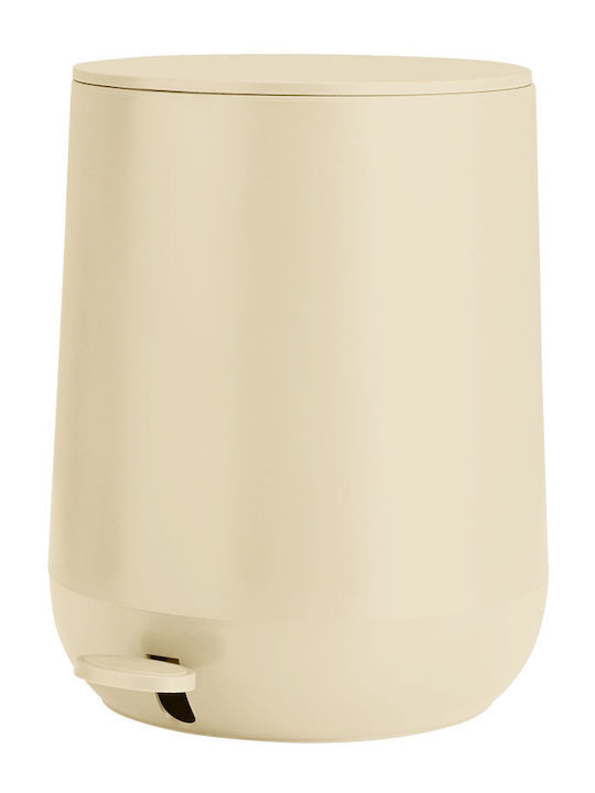 Estia Fjord Plastic Bathroom Basket Soft Close 5lt Beige