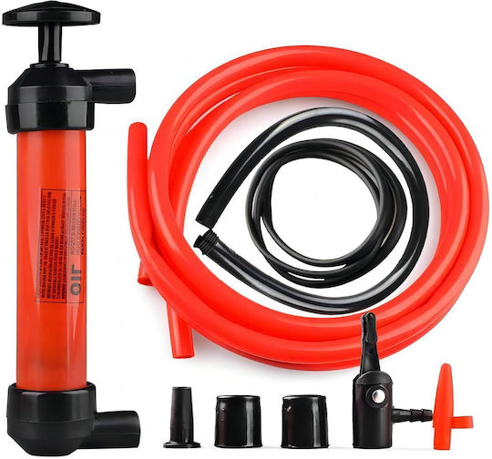 Pompă Manuală de Transfer Lichide cu 2 Furtunuri 130cm Adaptoare Incluse Umflare Anvelope Bicicletă Mingi Bărci Gonflabile Transfer Vin Combustibili Ulei