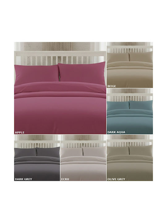 Melinen Σετ Μαξιλαροθήκες με Φάσα Olive/grey 53x72εκ.