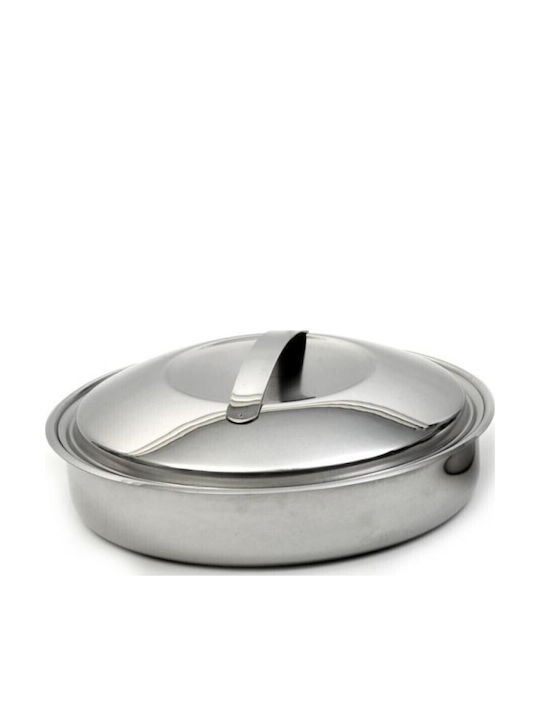 Cook-Shop Baking Pan with Lid Made of Stainless Steel