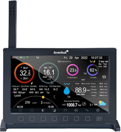 Levenhuk Wezzer Pro Lp500 Wireless Digital Weather Station Tabletop Black