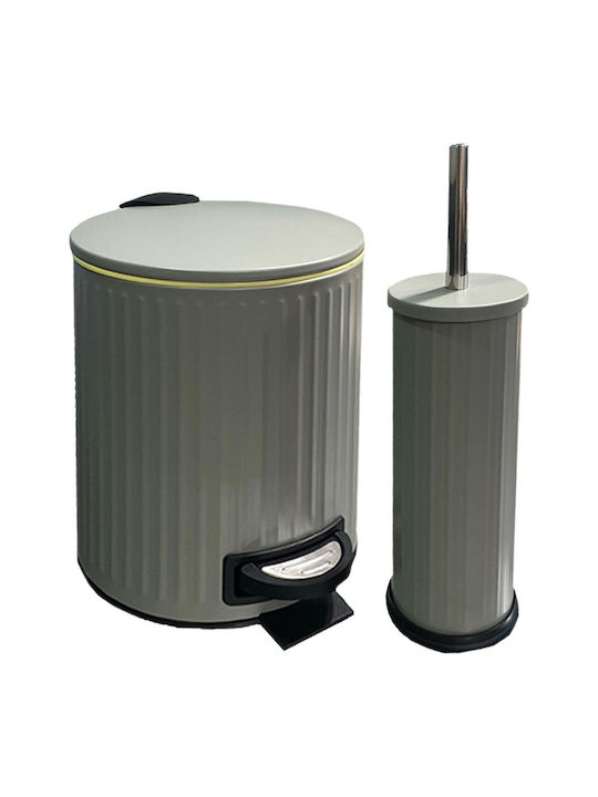 TnS Kunststoff Badezimmer Mülleimer 5Es Gray