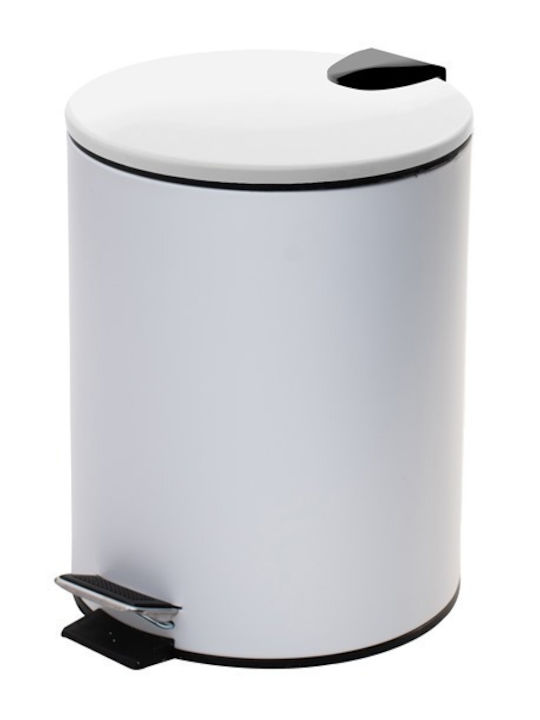 Bathroom Trash Can Classic Soft Close 5L Matte White