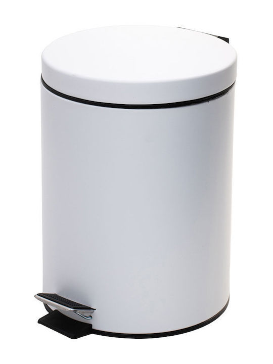 Bathroom Trash Can Classic Soft Close 5L Matte White