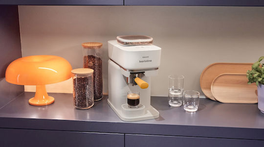 Philips Baristina Automatic Espresso Coffee Machine 1500W Pressure 16bar with Grinder White BAR300/03