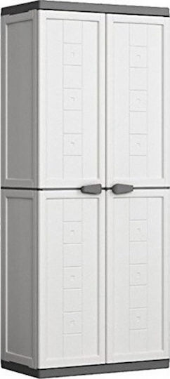 Zweiflügeliger Schrank Jolly High Kunststoff mit 3 Regale 68x39x166cm