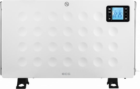 ECG Konvektorheizung Boden 2000W mit Elektronischem Thermostat 59x37.5cm Weiß